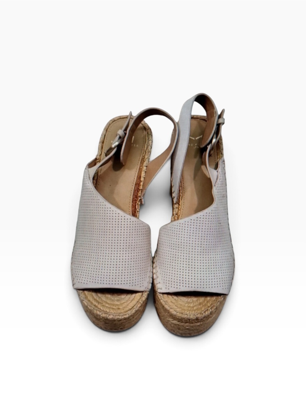 NWT Wedge Espadrille Slingback Sandals in Light Beige 9